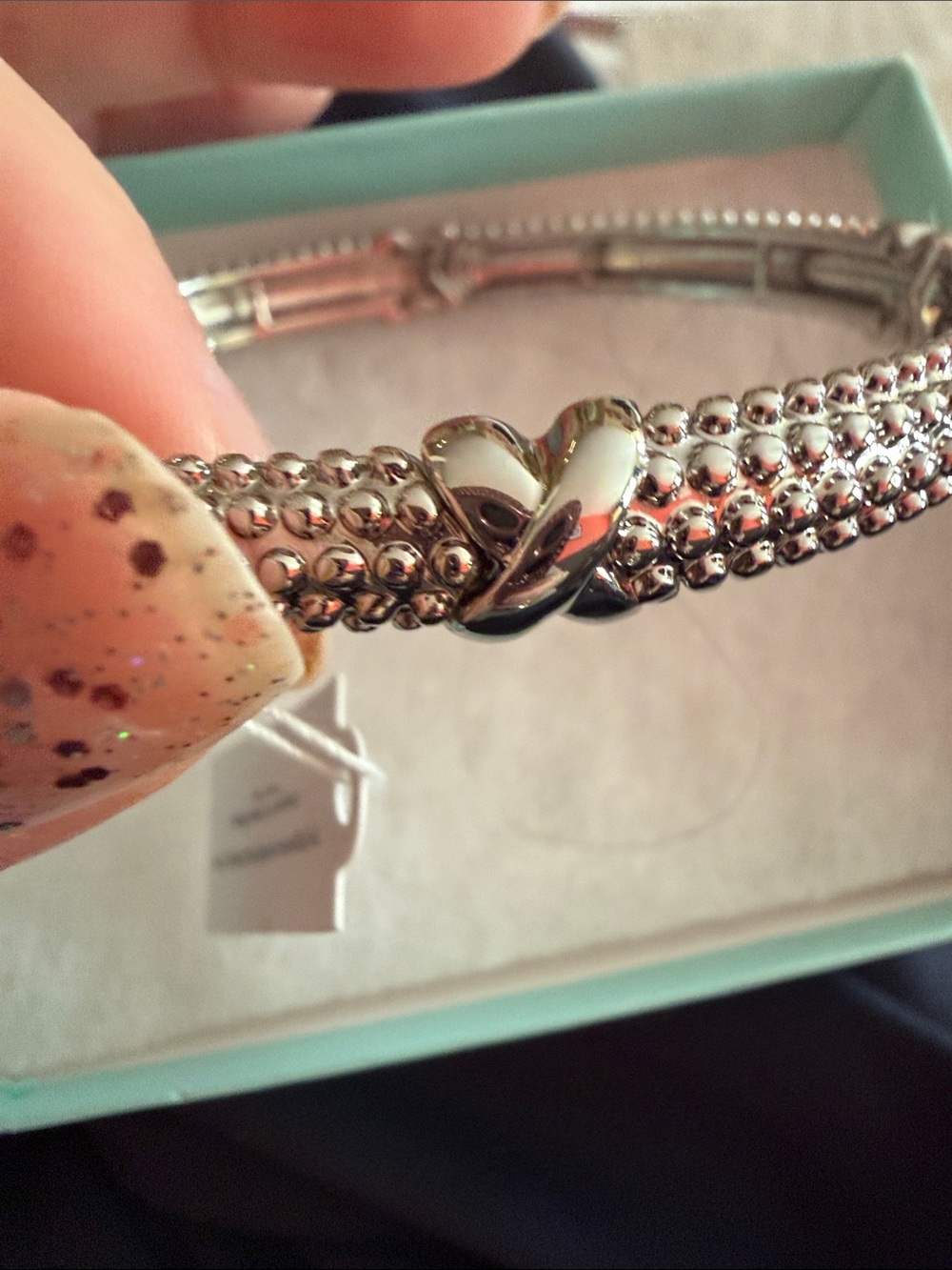 Park Lane Silver stretch Bracelet with Knot Accent